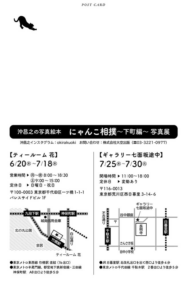 「にゃんこ相撲」写真展が谷中銀座で開催中です